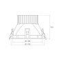 ART-R-194 LED светильник встраиваемый неповоротный  Downlight   -  Встраиваемые светильники 